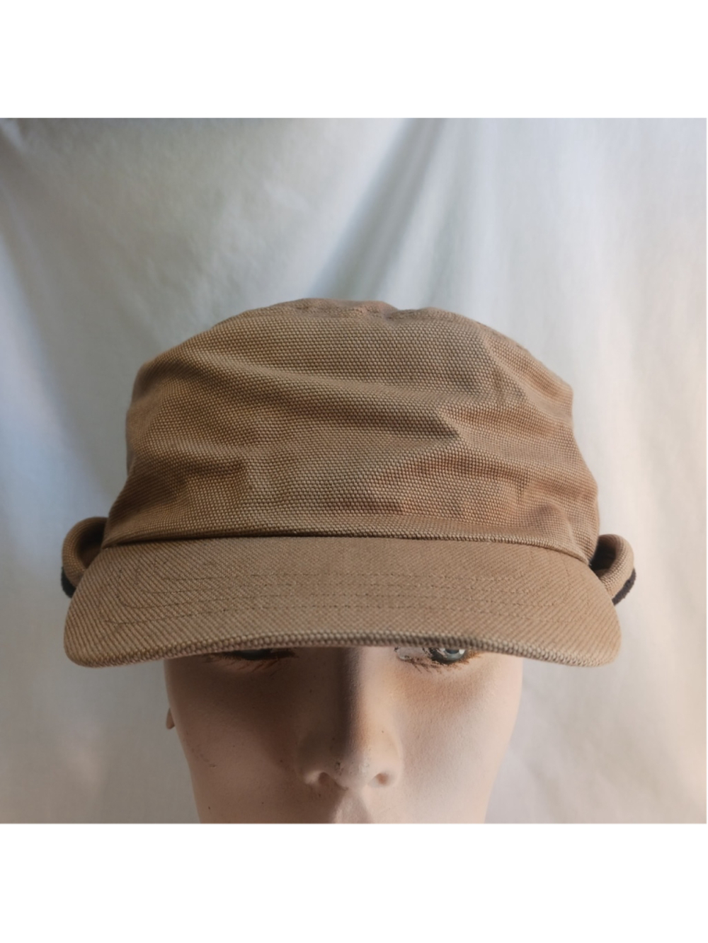 Duluth Trading CO Company Insulation Lined Insulated Cap Hat 2XL XXL Tan Canvas